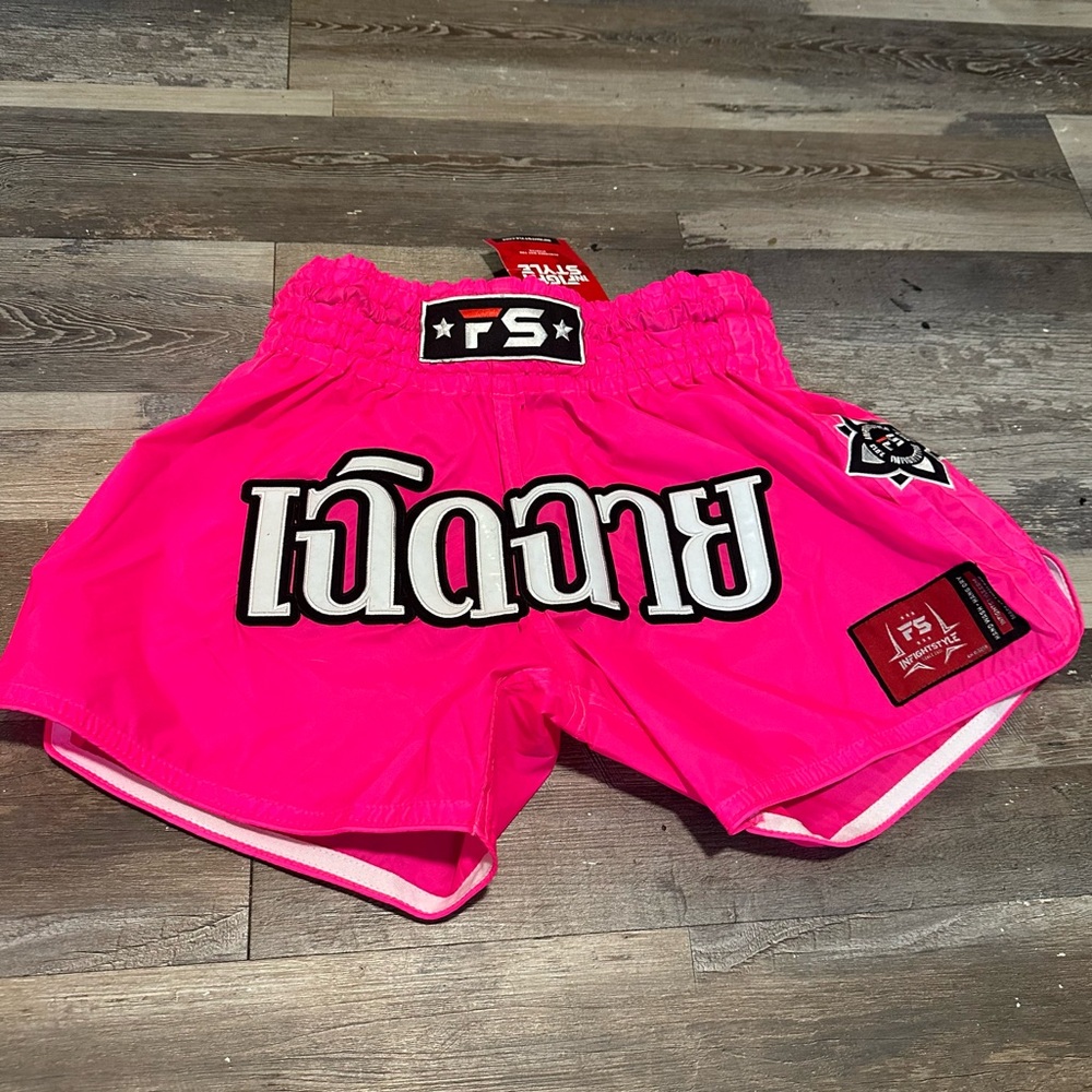 NWT — Hot Pink InFightStyle Muay Thai Shorts — Size Large